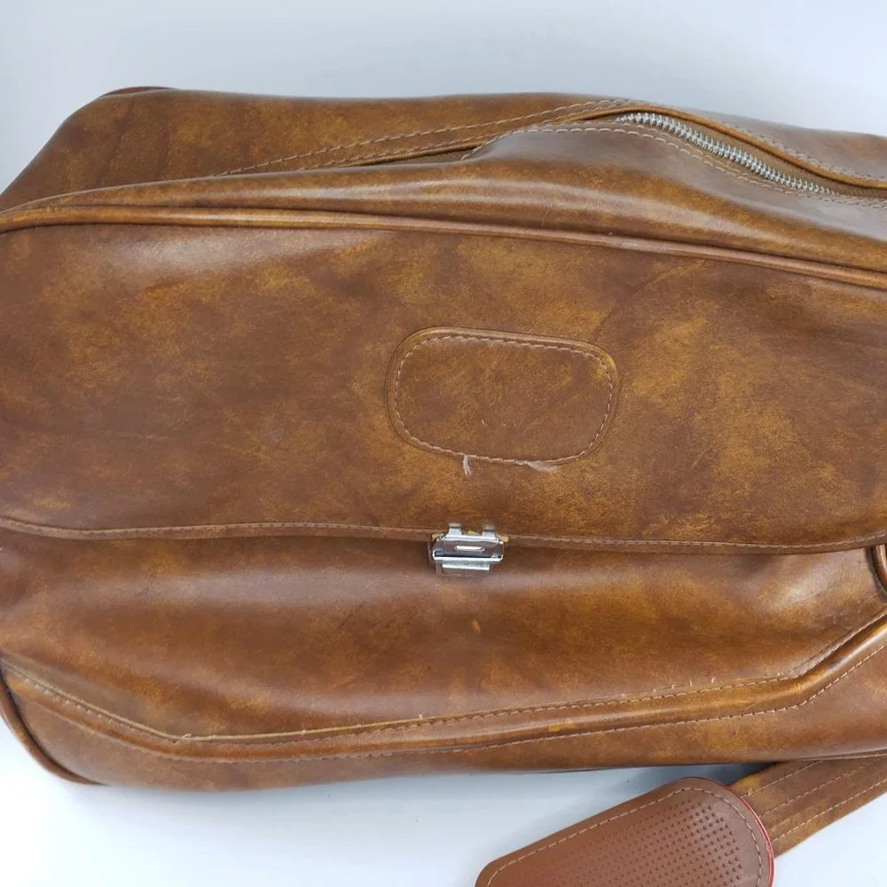 Vintage Peter's Bag Corp Brown Travel Shoulder Bag Carry On AS IS